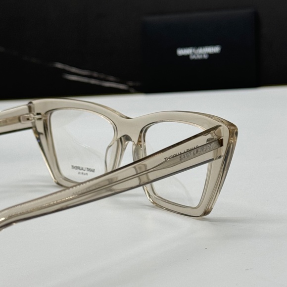 NEW SL 276 MICA OPT 005 SAINT LAURENT BEIGE CLEAR SL276 005 WOMEN EYEGLASSES - Picture 7 of 10